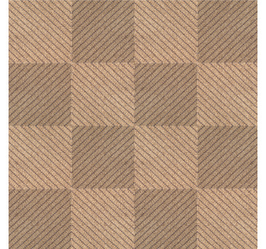 Blind beige jute squares brown design - TenStickers