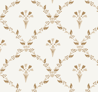 Blind beige hexagonal floral design - TenStickers