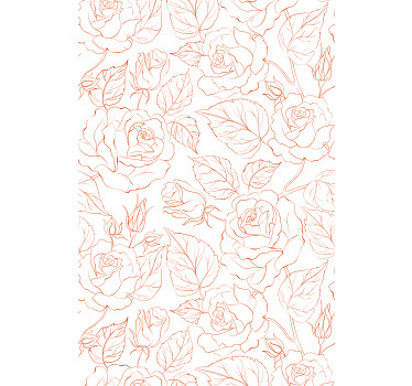 Pink blind with delicate rose patterns - TenStickers