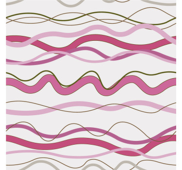 Pink blind with wavy pink stripes - TenStickers