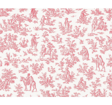 Tenda a rullo rosa design vintage campagnolo - TenStickers