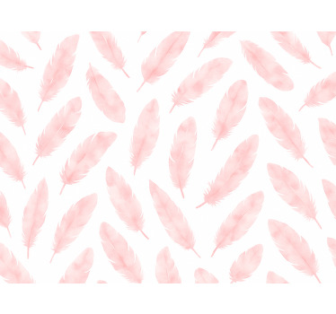 Pink blind with pink feather design - TenStickers