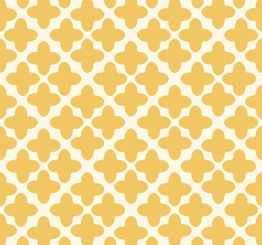 Rolgordijn geel met arabesken patroon - TenStickers