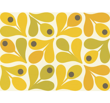 Estor enrollable amarillo geometría retro amarilla - TenVinilo