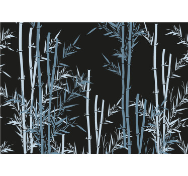 Estore de rolo para cozinha com design de folhas de bambu - TenStickers