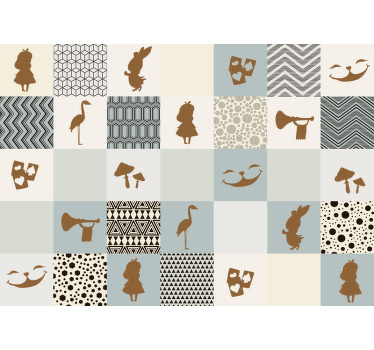 Estore de rolo para cozinha alice no país das maravilhas - TenStickers