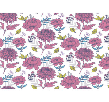 Keuken rolgordijn groot meerkleurig bloemenpatroon - TenStickers