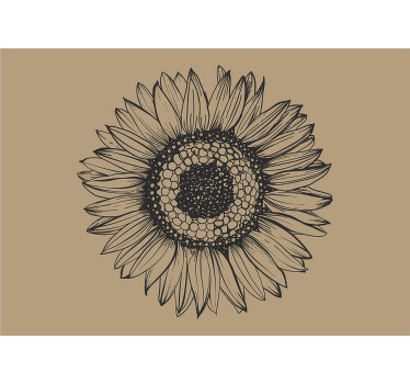 Estore de rolo para cozinha girassol bege - TenStickers