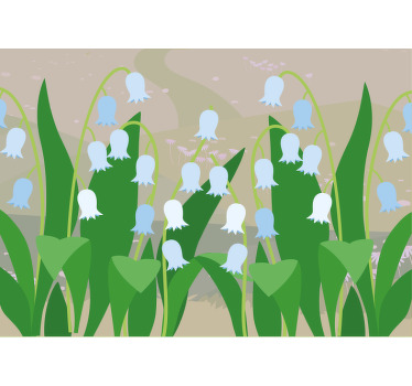 Keuken rolgordijn mooi sneeuwklokjeslandschap lente - TenStickers