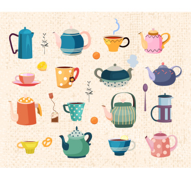 Rolo zavesa za kuhinjo vintage čaj - TenStickers