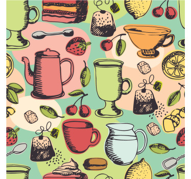 Rolo zavesa za kuhinjo živila kuhinja - TenStickers