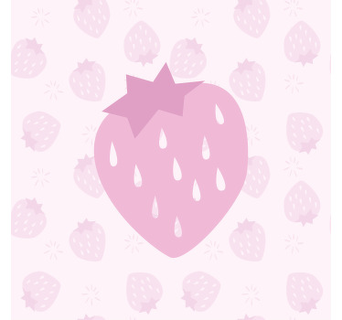 Rolo zavesa za kuhinjo vzorec jagod na roza - TenStickers