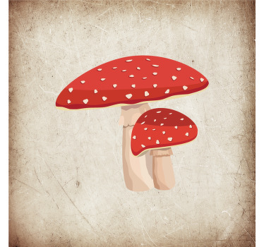 Rolo zavesa za kuhinjo ilustracija gobe amanita - TenStickers