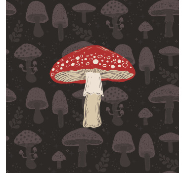 Rolo zavesa za kuhinjo z ročno narisanim gobami - TenStickers