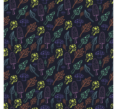 Rolo zavesa za kuhinjo z barvitim vzorcem gobic - TenStickers