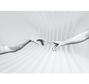 White roller blind with adam's optical illusion - TenStickers