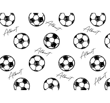 White roller blind with personalized football - TenStickers