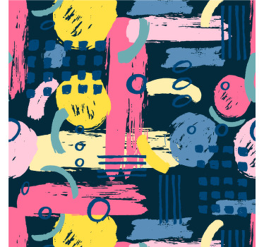 Tenda a rullo soggiorno astratta colorata - TenStickers