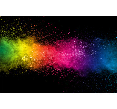 Tenda a rullo soggiorno esplosione di colori - TenStickers