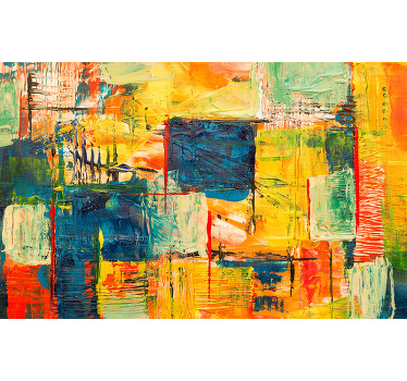 Colorful mosaic living room blind - TenStickers