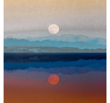 Living room blind with beautiful moon design - TenStickers