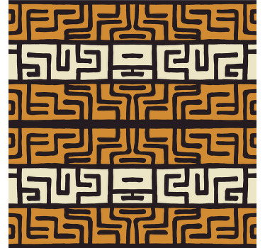 Tenda a rullo soggiorno arte astratta stile africano marrone - TenStickers