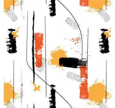 Rollo wohnzimmer im linearen abstrakten design - TenStickers