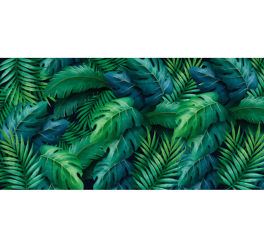 Rollo wohnzimmer elegante tropische blätter - TenStickers