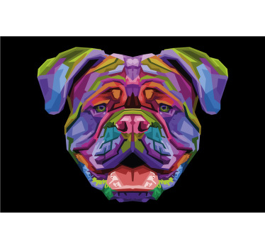 Cortina roller living comedor perros modernos a color - TenVinilo