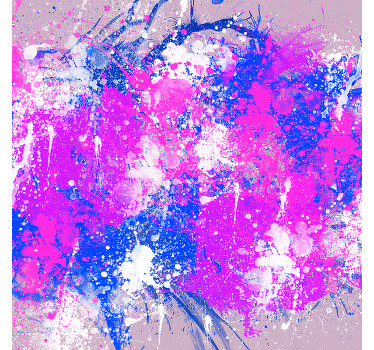 Rollo wohnzimmer in bunten farbklecksen - TenStickers