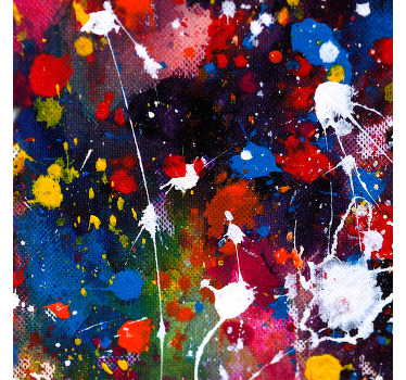 Cortina roller living comedor pintura acrílica - TenVinilo