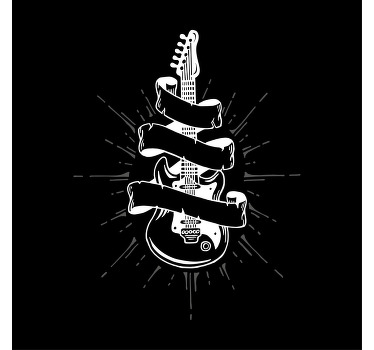 Cortina roller living comedor guitarra - TenVinilo