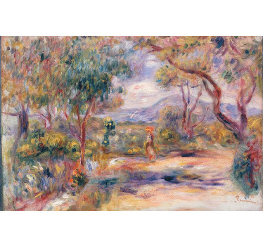 Rollo wohnzimmer landschaft eines dorfes in frankreich - TenStickers