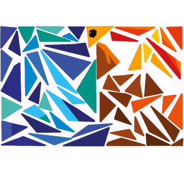 Cortina roller living comedor adhesivo de aves - TenVinilo