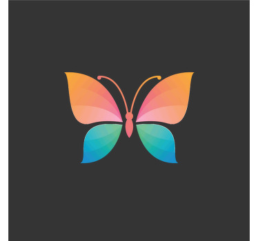 Rolgordijn woonkamer kleurrijke chromatische vlinder - TenStickers