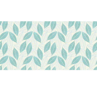 Rolgordijn woonkamer artistiek patroon abstracte bladeren - TenStickers