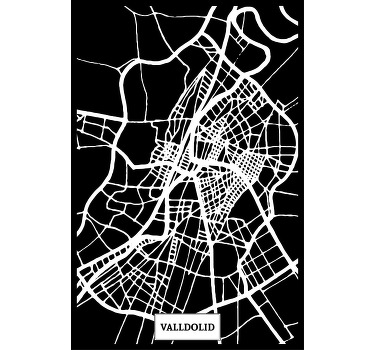 Rolgordijn woonkamer topografische kaart valladolid - TenStickers