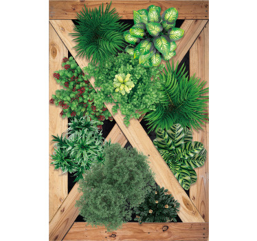 Rolgordijn woonkamer landelijke tuinstijl - TenStickers