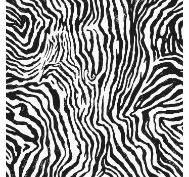 Rolgordijn woonkamer met zebratextuur - TenStickers