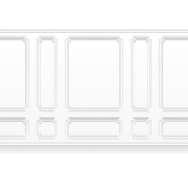 White window blind with classic panels - TenStickers