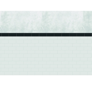 White window blind white tiles - TenStickers