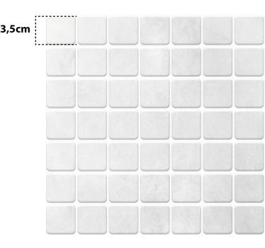 White window blind white mesh tile - TenStickers