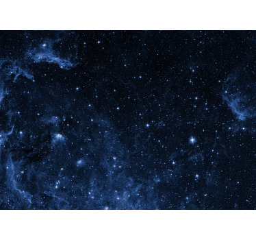 Black roller blind galaxy bedroom wall mural constellations - TenStickers