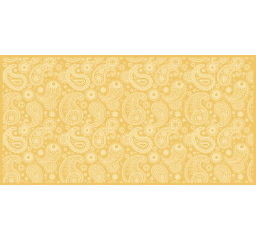 Yellow blind with arabic paisley design - TenStickers