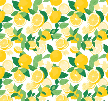 Yellow blind with lemon slice design - TenStickers