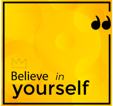 Yellow blind believe in yourself vinyl rug - TenStickers