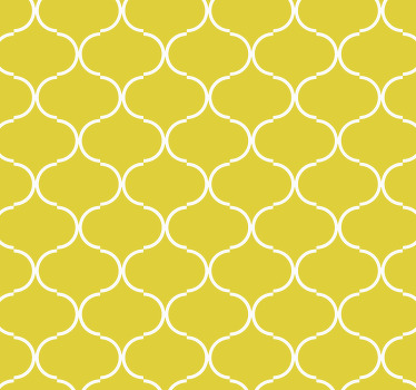 Estor enrollable amarillo con patrón de líneas geométricas - TenVinilo