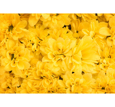 Yellow blind with floral petals design - TenStickers