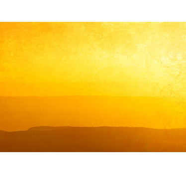 Store enrouleur jaune collines au coucher de soleil - TenStickers