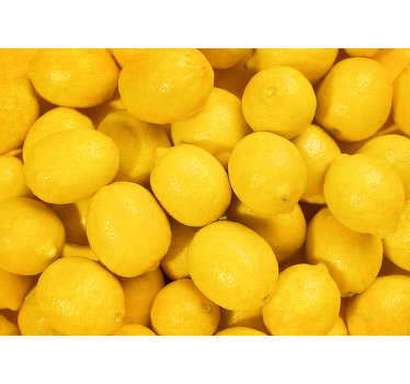 Yellow blind with lemon design - TenStickers